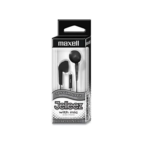 Maxell Jelleez Earset: Wired Stereo Earbuds - Black - Headphones