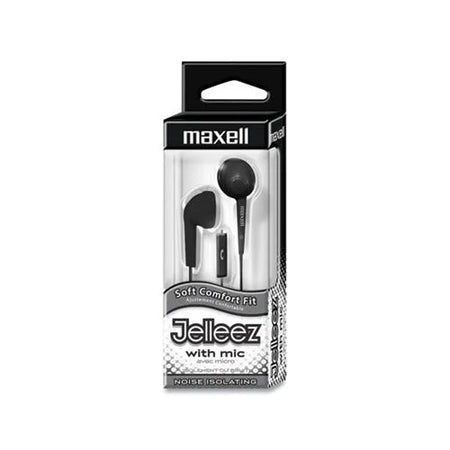 Maxell Jelleez Earset: Wired Stereo Earbuds - Black - Headphones