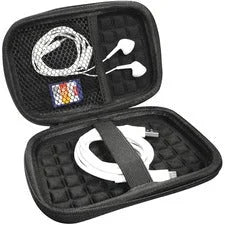 Maxell Mobile Storage Case - External Dimensions: 4.5’’ Length x 1.5’’ Width 6.8’’ Height - Zipper Closure - Black