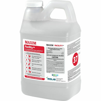 Maxim Facility+ One-Step Disinfectant/Cleaner/Deodorant - For Hard Surface Nonporous - Concentrate - 64 fl oz (2 quart)