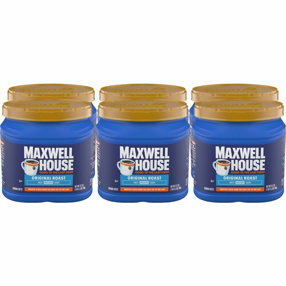 Maxwell House Ground Coffee Brew Pack - Medium - Original - 6 / Carton