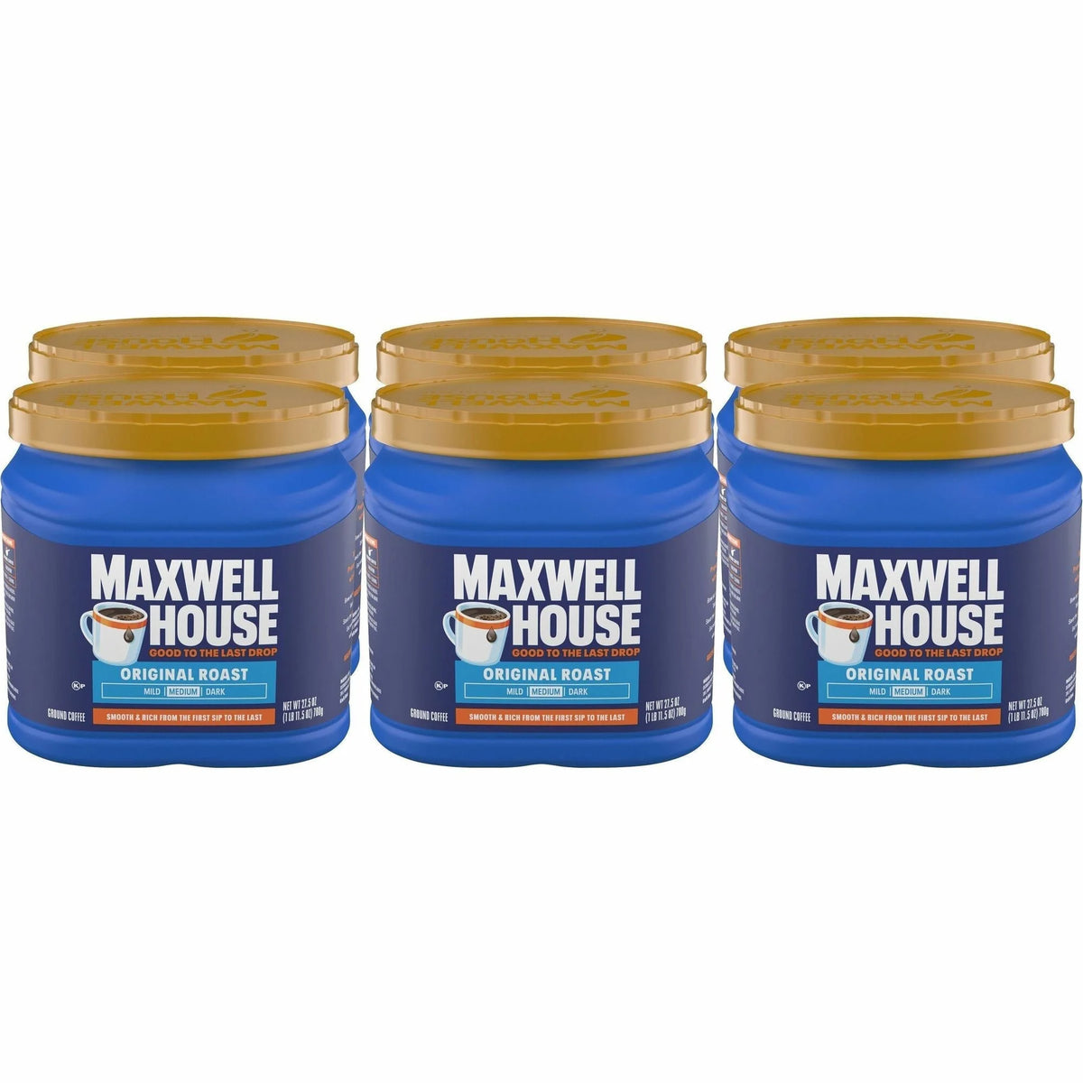Maxwell House Ground Coffee Brew Pack - Medium - Original - 6 / Carton