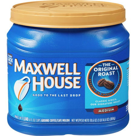 Maxwell House Ground Original Roast Coffee - Medium - 30.6 oz - Arabica - 294 / Pallet