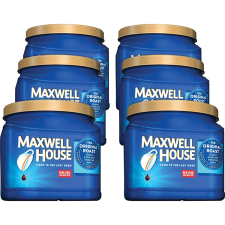 Maxwell House Ground Original Roast Coffee - Regular - Medium - 30.6 oz - Arabica - 6 / Carton