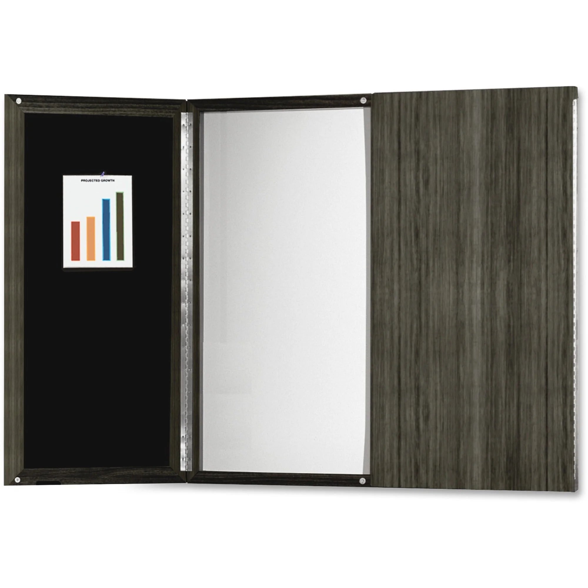 Mayline Gray Laminate Bulletin Board - White Surface Stain Water & Ghost Resistant - Accessory Tray - Boards