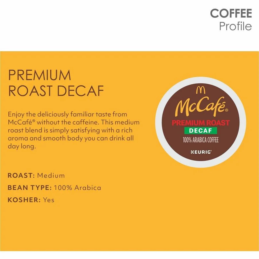McCafé® K-Cup Decaf Premium Roast Coffee - Compatible with Keurig Brewer - Medium