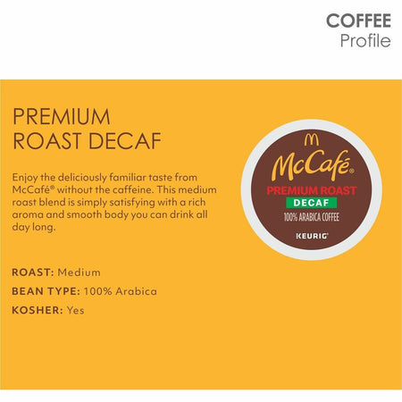 McCafé® K-Cup Decaf Premium Roast Coffee - Compatible with Keurig Brewer - Medium