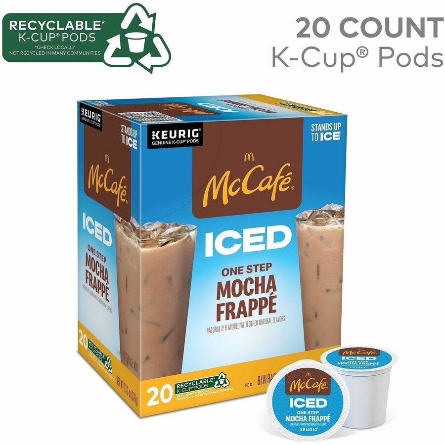 McCafé® K-Cup Iced One-Step Mocha Frappe - Compatible with Keurig Brewer - Ice Coffee - Medium
