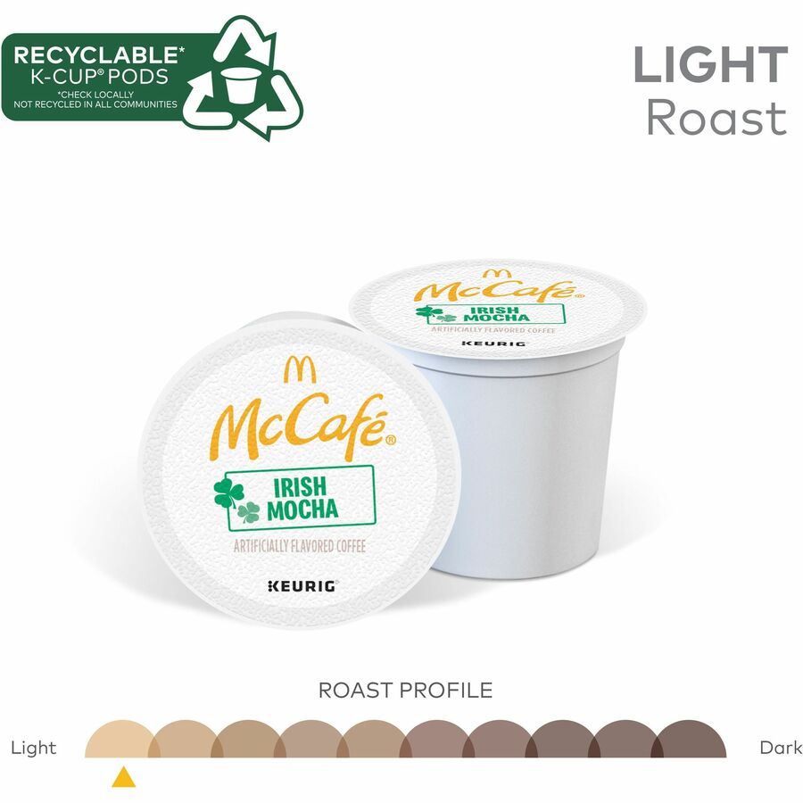 McCafé® K-Cup Irish Mocha - Compatible with Brewer - Light - 24 / Box - Coffee