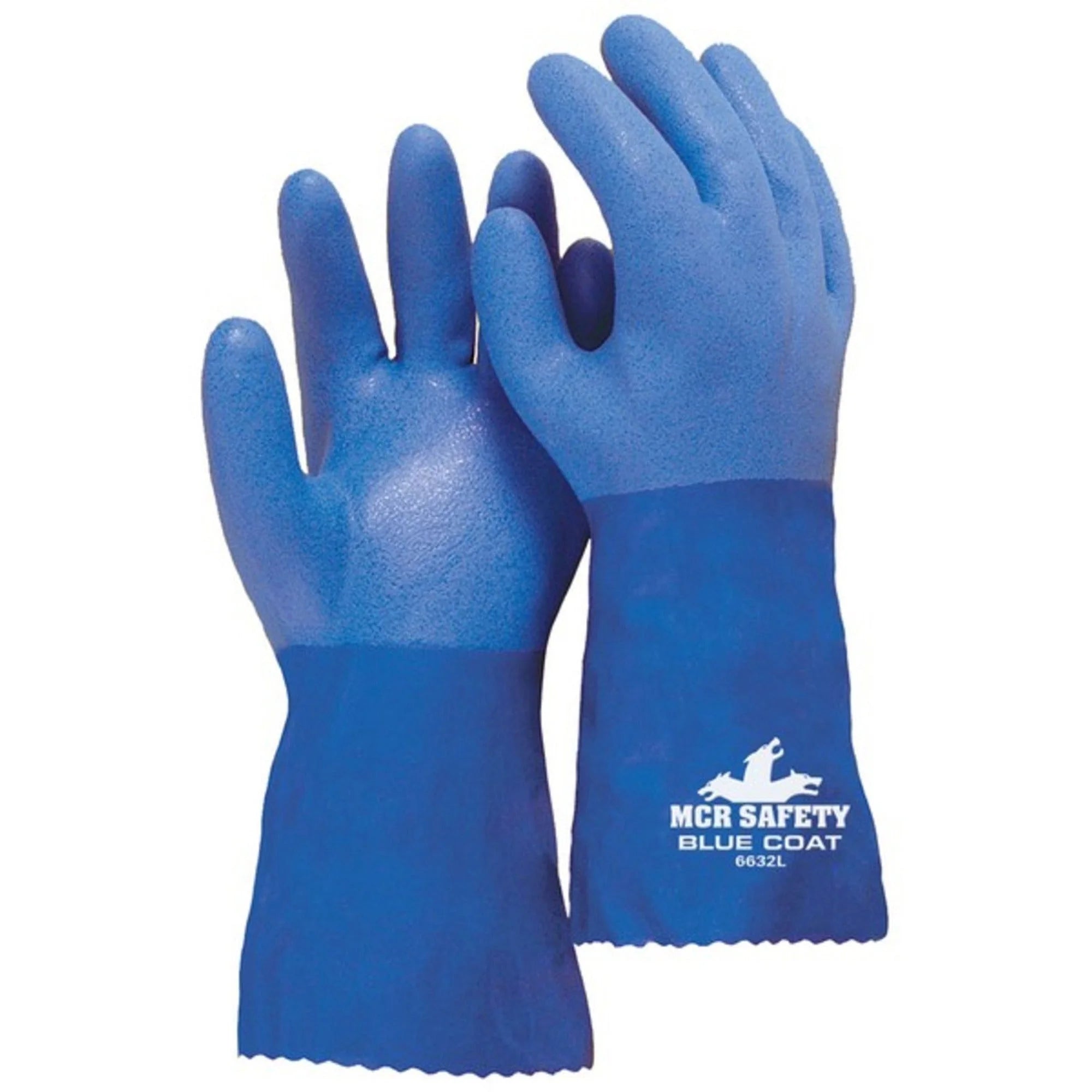 MCR Safety Blue Coat Seamless Gloves - Large Size - 2/Pack - General Purpose