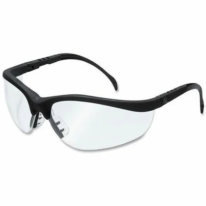MCR Safety Klondike Glasses: Clear Lens Matte Black Frame - Protective Gear
