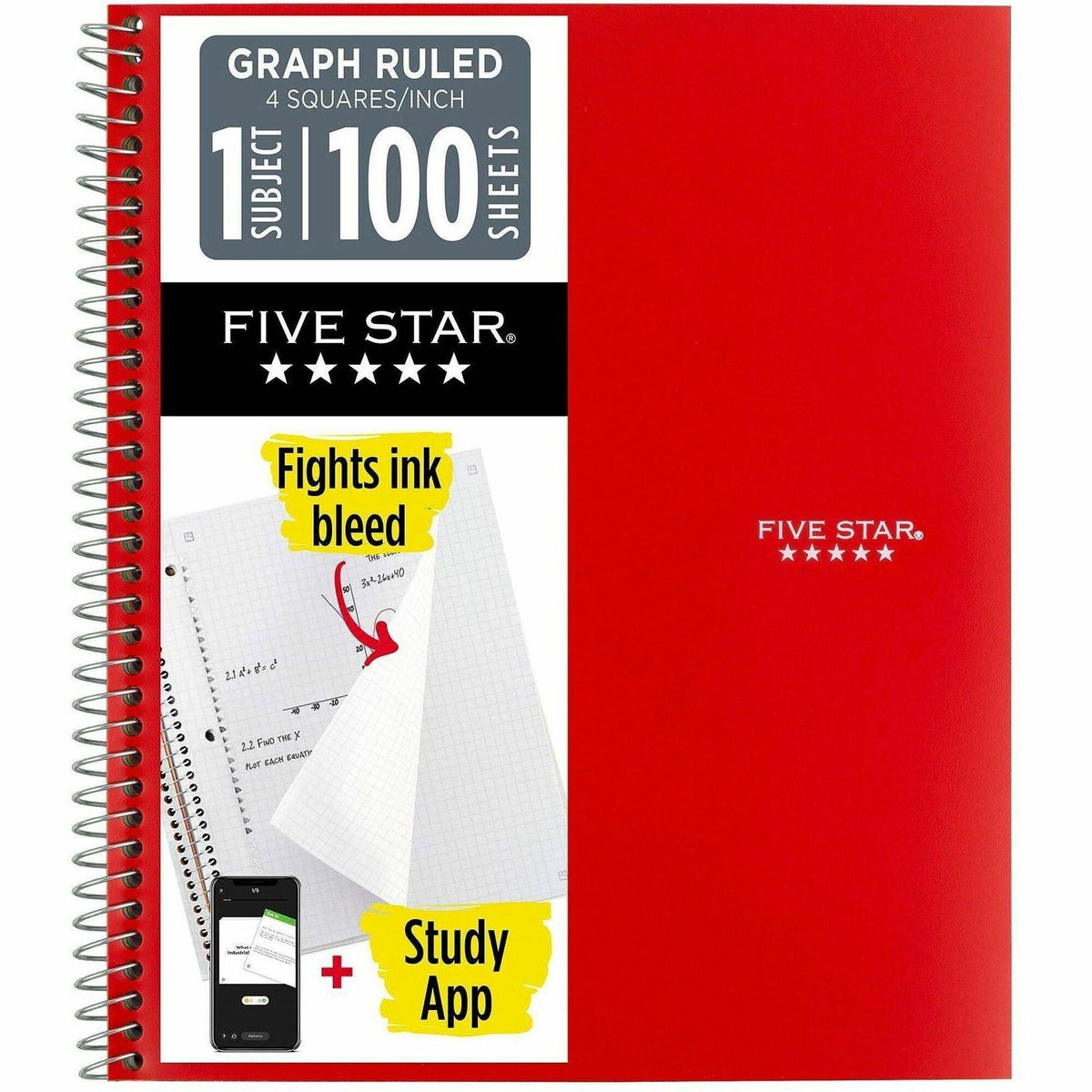 Mead 1-subject Graph Ruled Notebook - Letter-size - 2000