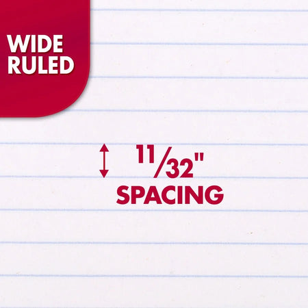 Mead 1-Subject Spiral Notebooks - Wide Ruled - 70 Sheets - 8’’ x 10 1/2’’ - 6-Pack