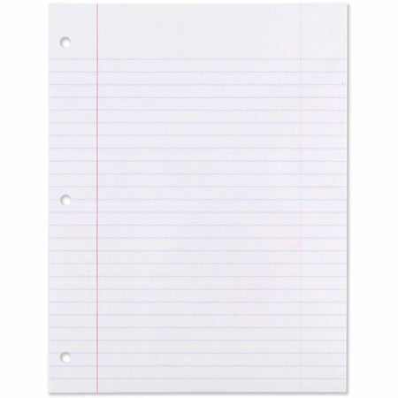 Mead 3-Hole Punched Wide-ruled Filler Paper - 200 Sheets - Ruled Red Margin - 8’’ x 10 1/2’’ Sheet Size - White - Pack