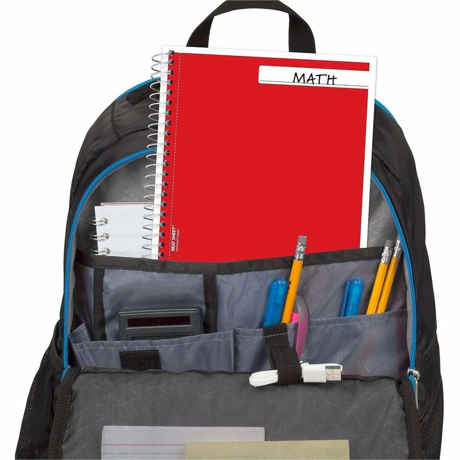 Mead 3-Subject Wirebound College Ruled Notebook 150 Sheets 5.5 x 9 Inches Spiral Bound Assorted Paper Heavyweight Cover