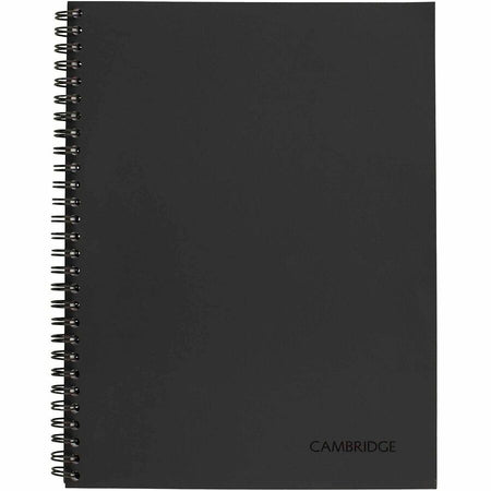 Mead Action Planner Business Notebook - Twin Wirebound - 9.50’’ Height x 7.5’’ Width 0.6’’ Length - Black Cover