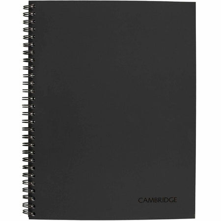 Mead Action Planner Business Notebook - Twin Wirebound - 9.50’’ Height x 7.5’’ Width 0.6’’ Length - Black Cover