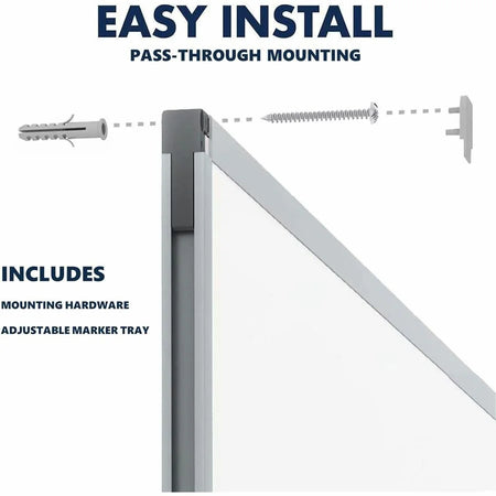 Mead Basic Dry-Erase Board: 35.9’’ x 23.8’’ - White Melamine Surface - Dry Erase Boards