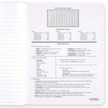 Mead College Ruled Comp Book - 100 Sheets - Sewn - 9 3/4’’ x 7 1/2’’ Sheet Size - 9’’ Height 7’’ Width 0.5’’ Length