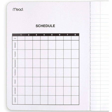 Mead College Ruled Comp Book - 100 Sheets - Sewn - 9 3/4’’ x 7 1/2’’ Sheet Size - 9’’ Height 7’’ Width 0.5’’ Length