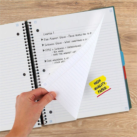 Mead College Ruled Subject Notebooks - 150 Pages - Spiral - 11’’ Height x 10.1’’ Width - Assorted Plastic Cover