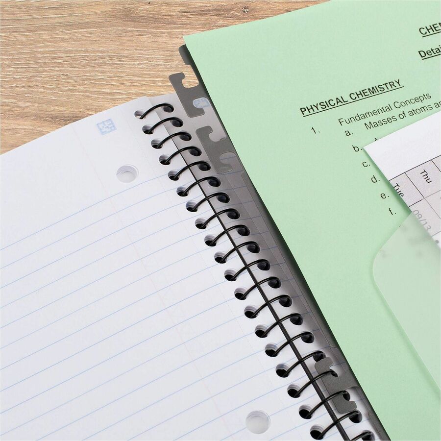 Mead College Ruled Subject Notebooks - 150 Pages - Spiral - 11’’ Height x 10.1’’ Width - Assorted Plastic Cover