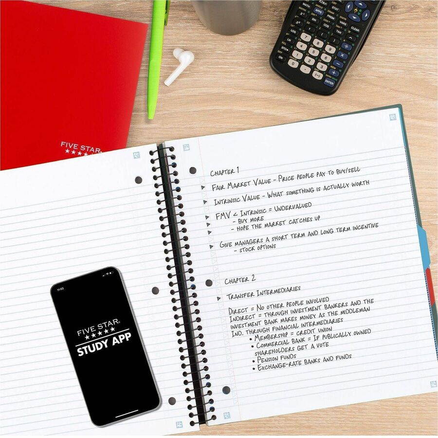 Mead College Ruled Subject Notebooks - 150 Pages - Spiral - 11’’ Height x 10.1’’ Width - Assorted Plastic Cover