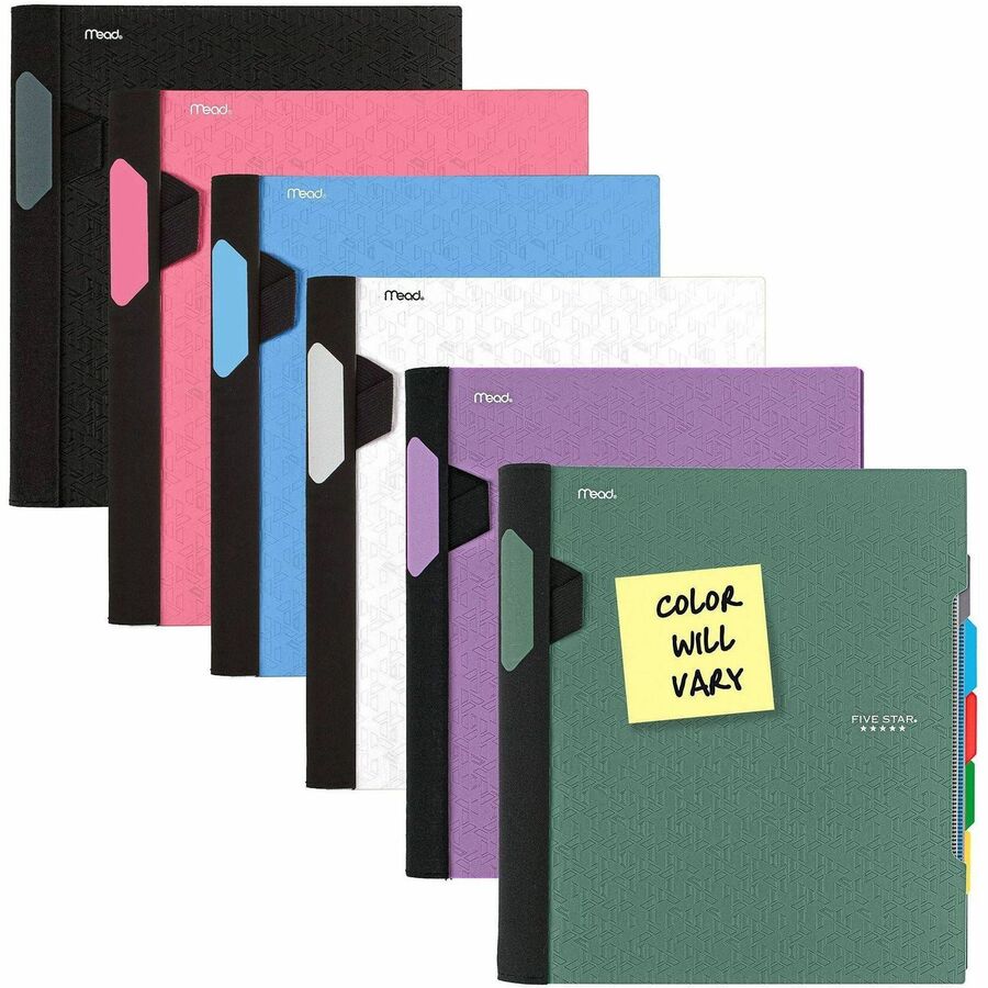 Mead College Ruled Subject Notebooks - 200 Pages - Spiral - 11’’ Height x 10.2’’ Width - Assorted Plastic Cover