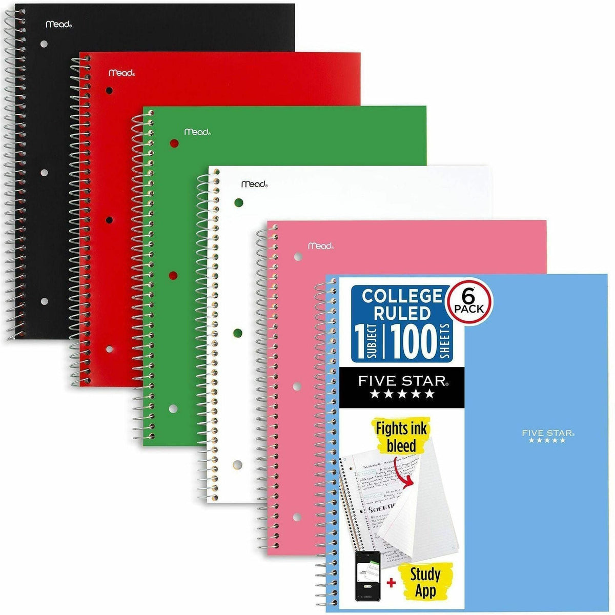 Mead Five Star Subject Spiral Notebook - 2000