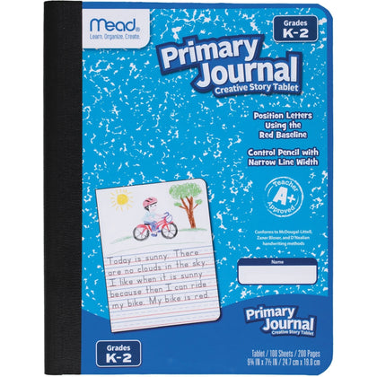 Mead K-2 Classroom Primary Journal: 100 Sheets 7 1/2’’ x 9 4/5’’ - Assorted Cover - Student Notebooks & Folders