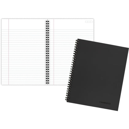 Mead Legal Business Notebook: Wire Bound 80 Sheets 6’’ x 9 1/2’’ - Black Linen Cover - Notebooks