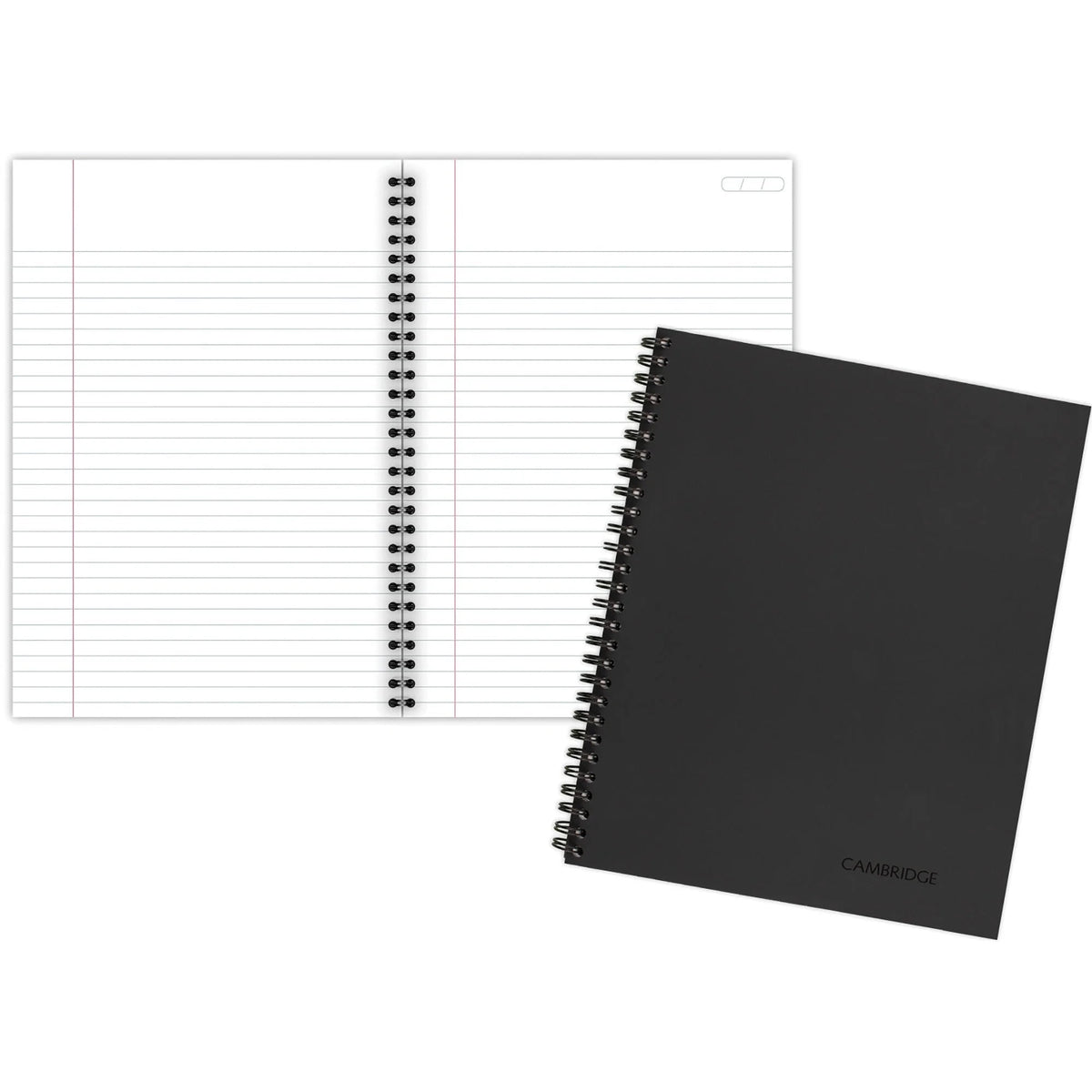 Mead Legal Business Notebook: Wire Bound 80 Sheets 6’’ x 9 1/2’’ - Black Linen Cover - Notebooks