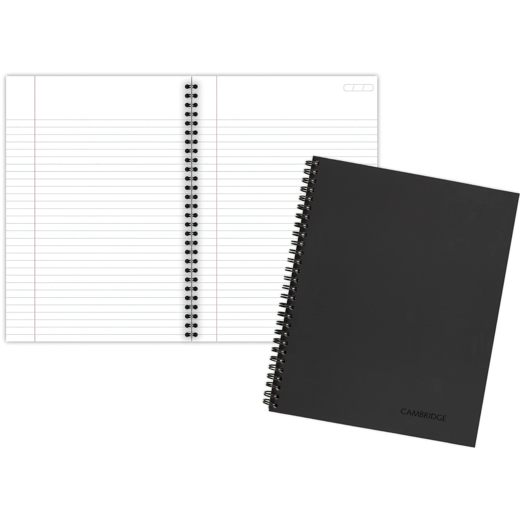 Mead Legal Business Notebook: Wire Bound 80 Sheets 6’’ x 9 1/2’’ - Black Linen Cover - Notebooks