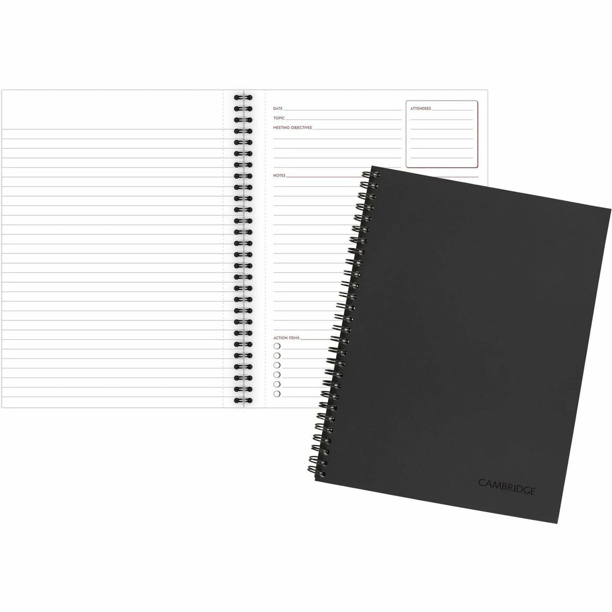 Mead Limited Meeting Notebook - 80 Pages - Wire Bound - Both Side Ruling Surface - Ruled Front - Notebooks