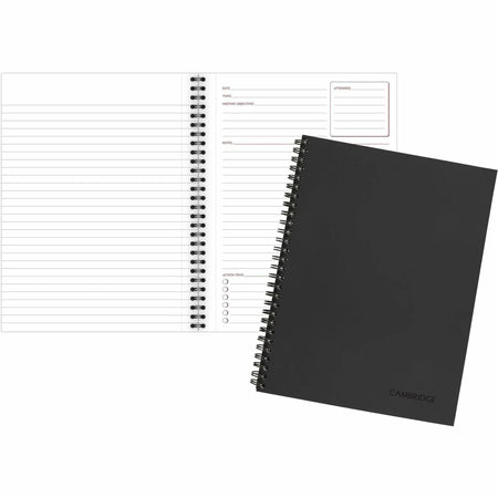 Mead Limited Meeting Notebook - 80 Pages - Wire Bound - Both Side Ruling Surface - Ruled Front - Notebooks