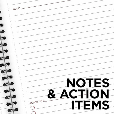Mead Limited Meeting Notebook - 80 Pages - Wire Bound - Both Side Ruling Surface - Ruled Front - Notebooks