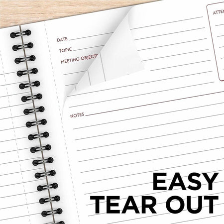 Mead Limited Meeting Notebook - 80 Pages - Wire Bound - Both Side Ruling Surface - Ruled Front - Notebooks