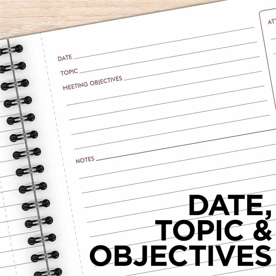 Mead Limited Meeting Notebook - 80 Pages - Wire Bound - Both Side Ruling Surface - Ruled Front - Notebooks