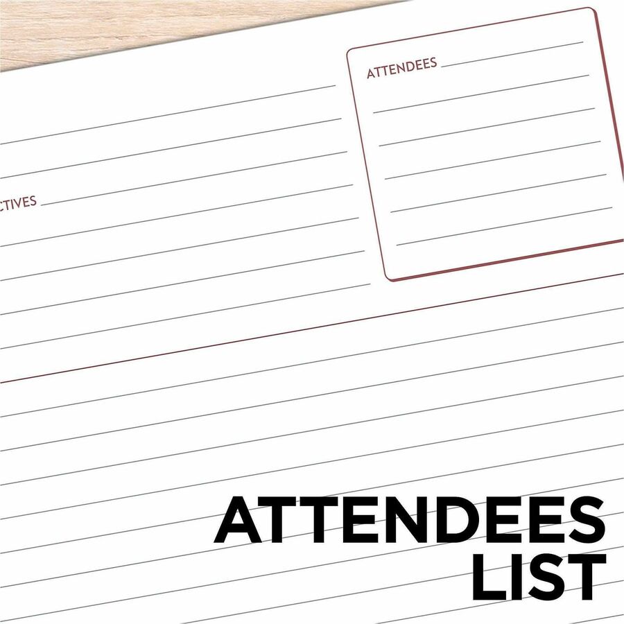 Mead Limited Meeting Notebook - 80 Pages - Wire Bound - Both Side Ruling Surface - Ruled Front - Notebooks