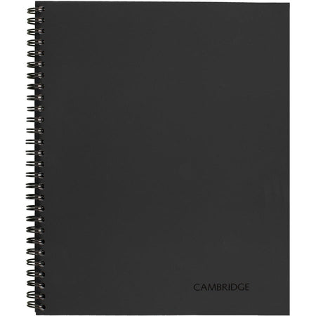 Mead Limited Meeting Notebooks - Letter - 80 Sheets - Wire Bound - 8 1/2’’ x 11’’ Sheet Size - Black Linen Cover