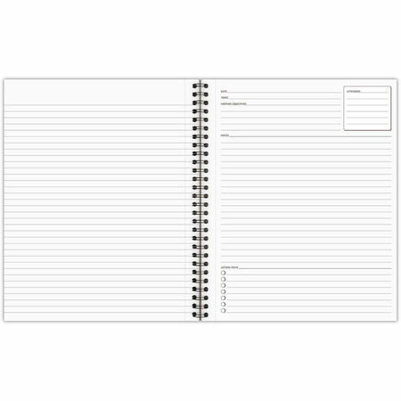 Mead Limited Meeting Notebooks - Letter - 80 Sheets - Wire Bound - 8 1/2’’ x 11’’ Sheet Size - Black Linen Cover