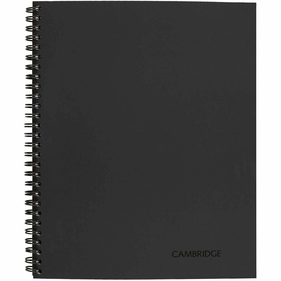 Mead Limited Meeting Notebooks - Letter - 80 Sheets - Wire Bound - 8 1/2’’ x 11’’ Sheet Size - Black Linen Cover
