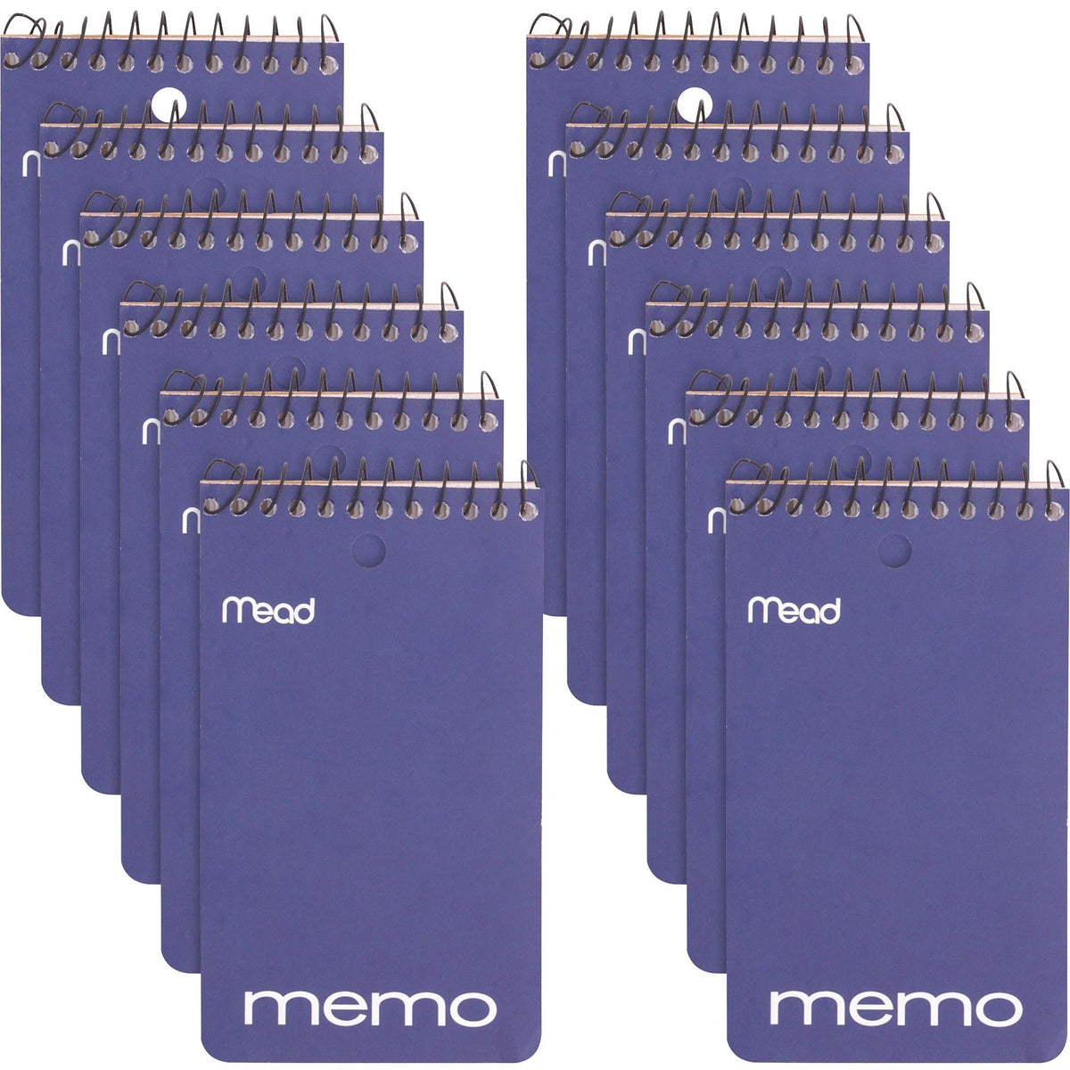 Mead Memo Book: 3’’ x 5’’ 60 Sheets College Ruled - 12 Pack - Notebooks