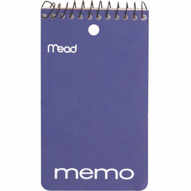 Mead Memo Book: 3’’ x 5’’ Wirebound College Ruled - 120 Pages - Notebooks