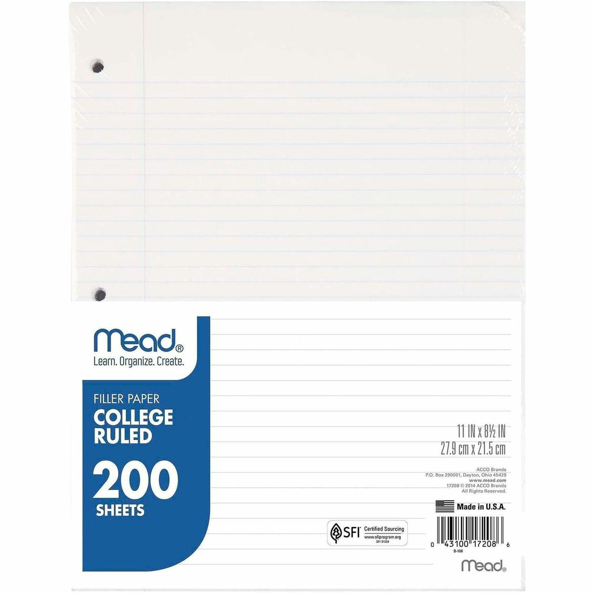 Mead Notebook Filler Paper - Letter - 2000