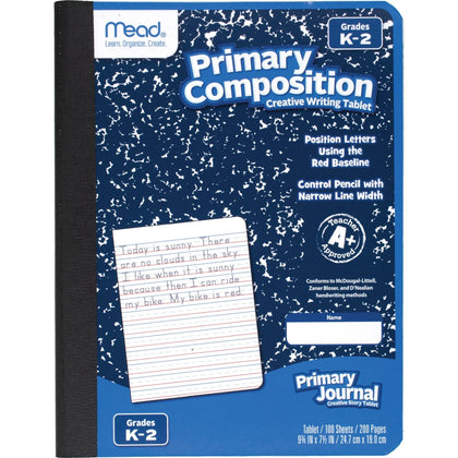 Mead Primary K-2 Creative Story Journal: 100 Sheets 200 Pages Manuscript Alphabet - Student Notebooks & Folders