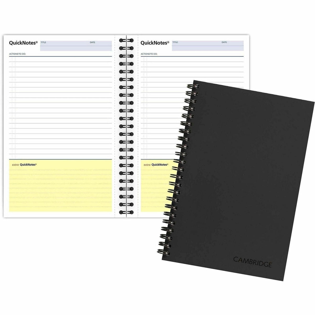 Mead QuickNotes 1 - Subject Business Notebook - Jr.Legal - 80 Sheets - Wire Bound - 20 lb Basis Weight - Notebooks