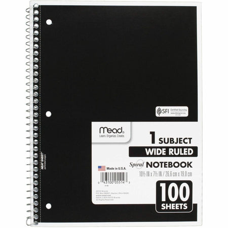 Mead Spiral Bound Wide Ruled Notebooks - 2000