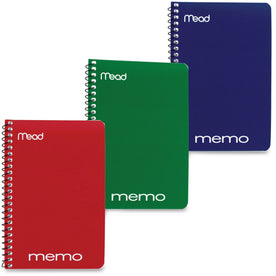 Mead Wirebound Memo Notebook: 40 Sheets 4’’ x 6’’ Assorted Paper Tan Cover - Notebooks