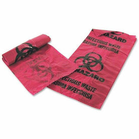 Medegen MHMS Infectious Waste Red Disposal Bags - 1 gal Capacity - Office Solution - Medical & Containers
